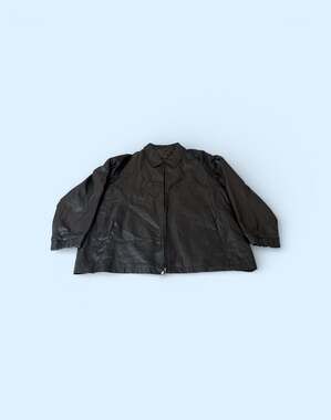 St. John's Bay men's leather bomber jacket size...